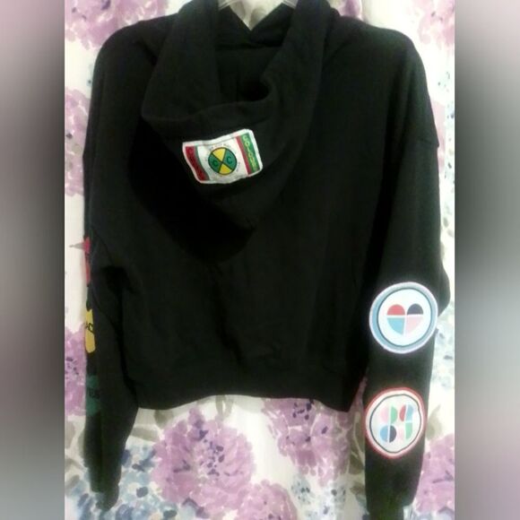 Unisex Cross Colours Patches Hoodie - Black, Size (XS) LIKENEW! - Picture 3 of 8